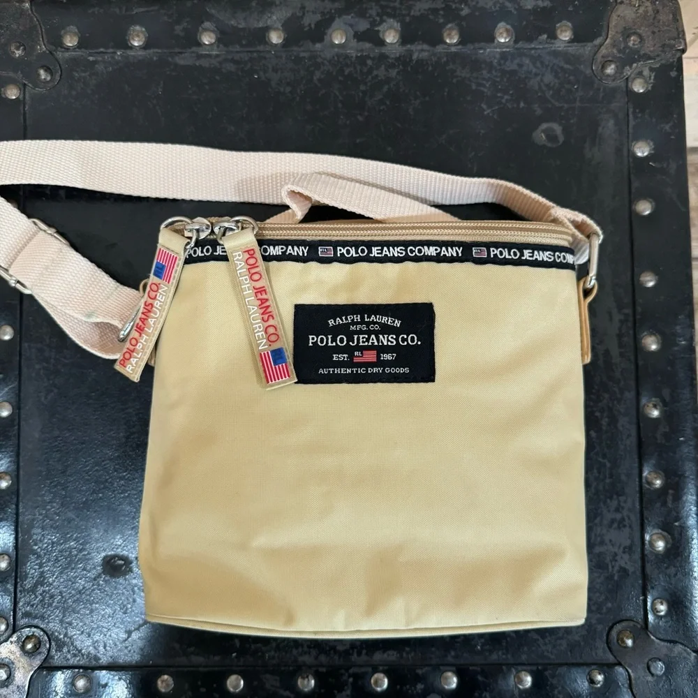 Ralph Lauren Polo Jeans Blue Label Crossbody Bag Small Shoulder bag Y2k Vintage - Picture 3 of 15